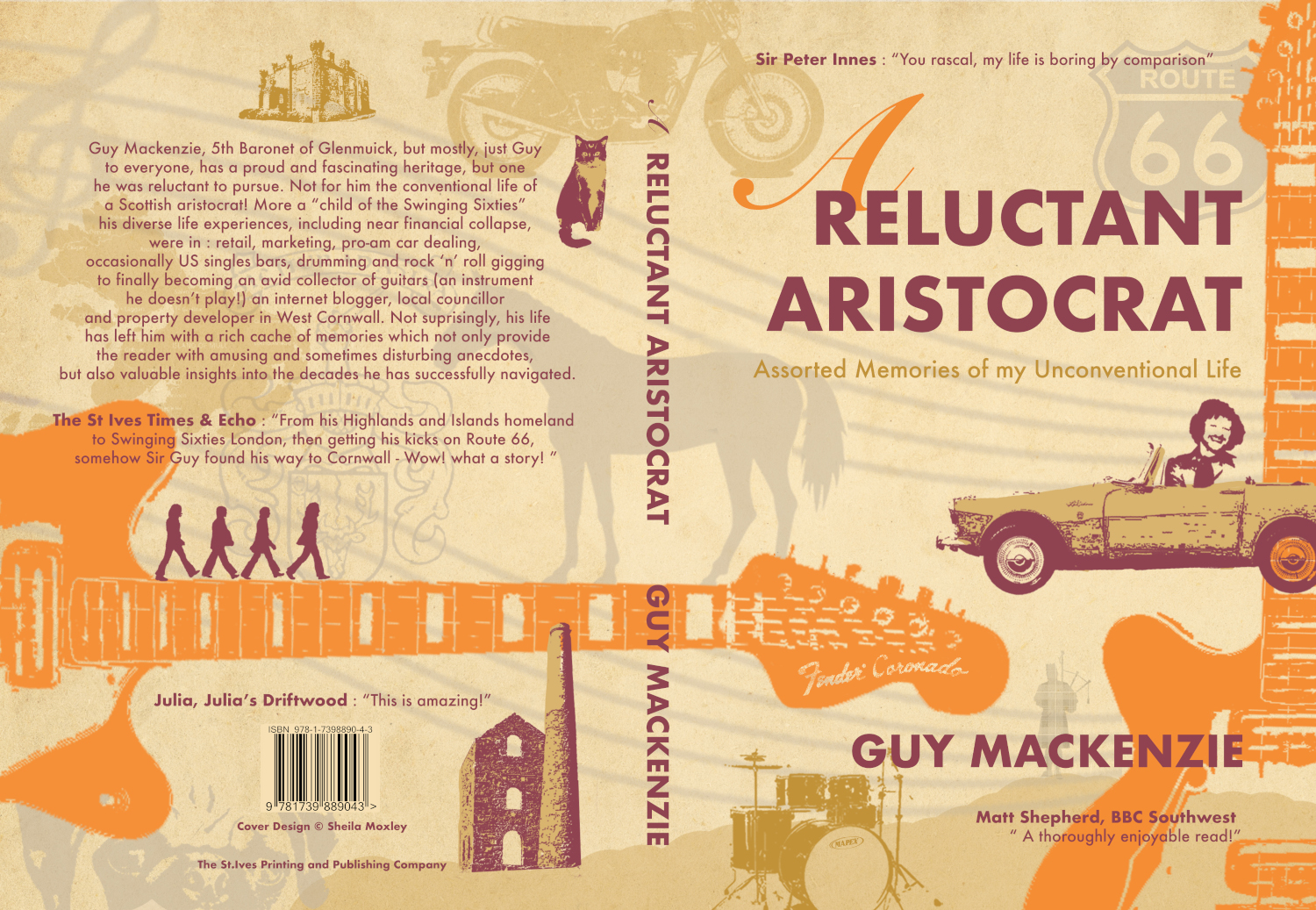 The cover design to Guy Mackenzie's new book 'A Reluctant Aristocrat'.